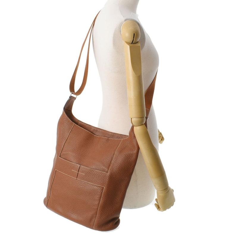 HERMES エルメス グッドニュース GM ゴールド □L刻印(2008年頃) ユニセックス トリヨンクレマンス ショルダーバッグ Bランク 中古 銀蔵