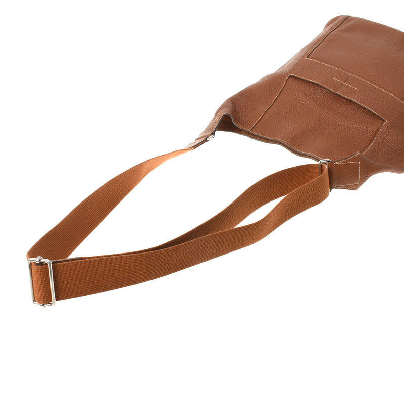 HERMES エルメス グッドニュース GM ゴールド □L刻印(2008年頃) ユニセックス トリヨンクレマンス ショルダーバッグ Bランク 中古 銀蔵