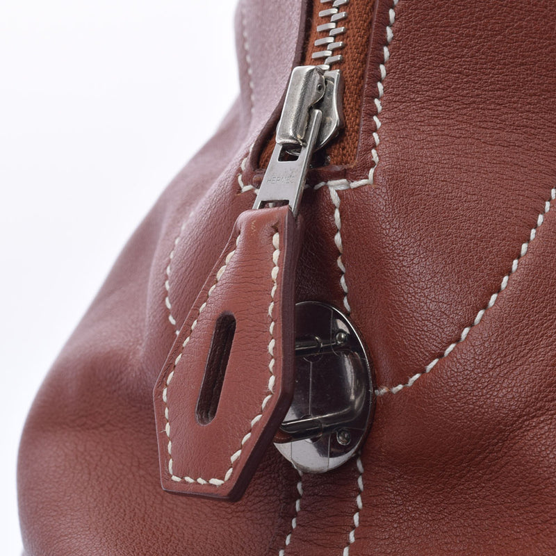 HERMES エルメス ボリード リラックス 35 フォーブ  シルバー金具 □Q刻印(2013年頃) レディース ヴォーシッキム ハンドバッグ ABランク 中古 銀蔵