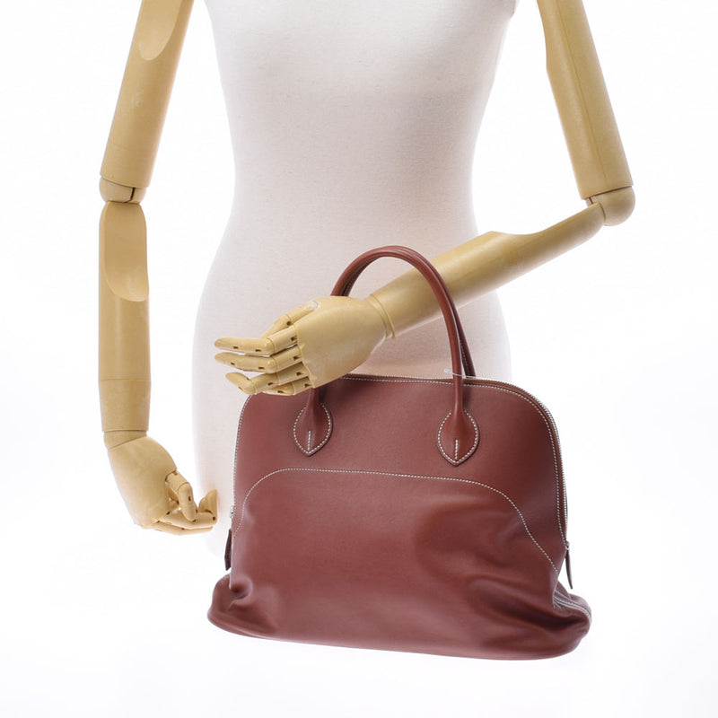 HERMES エルメス ボリード リラックス 35 フォーブ  シルバー金具 □Q刻印(2013年頃) レディース ヴォーシッキム ハンドバッグ ABランク 中古 銀蔵