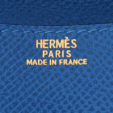 HERMES エルメス ルヴァンキャトル ブルーフランス ゴールド金具 ○Z刻印(1996年頃) ユニセックス レザー コインケース Aランク 中古 銀蔵