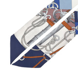 HERMES エルメス ツイリー 新タグ 青 レディース シルク100％ スカーフ Aランク 中古 銀蔵
