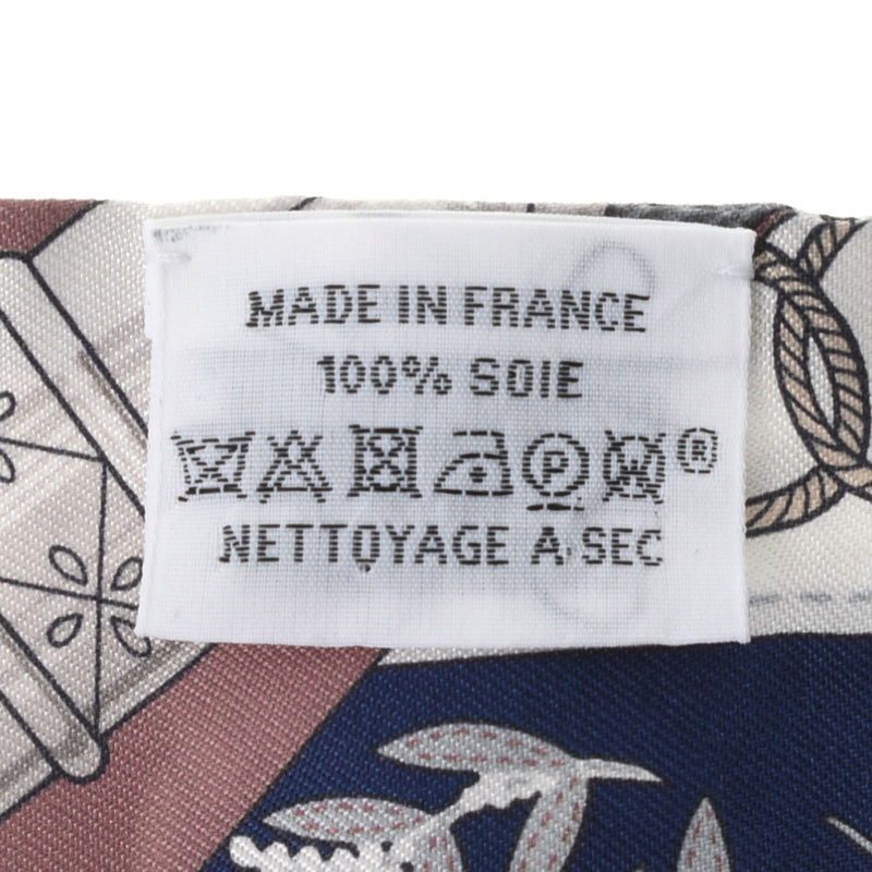 HERMES エルメス ツイリー 新タグ 青 レディース シルク100％ スカーフ Aランク 中古 銀蔵