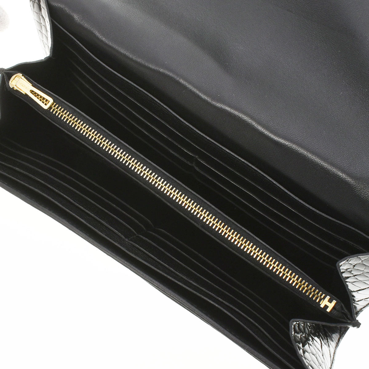エルメスコンスタンス ウォレット ロング 黒 ゴールド金具 □Q刻印 