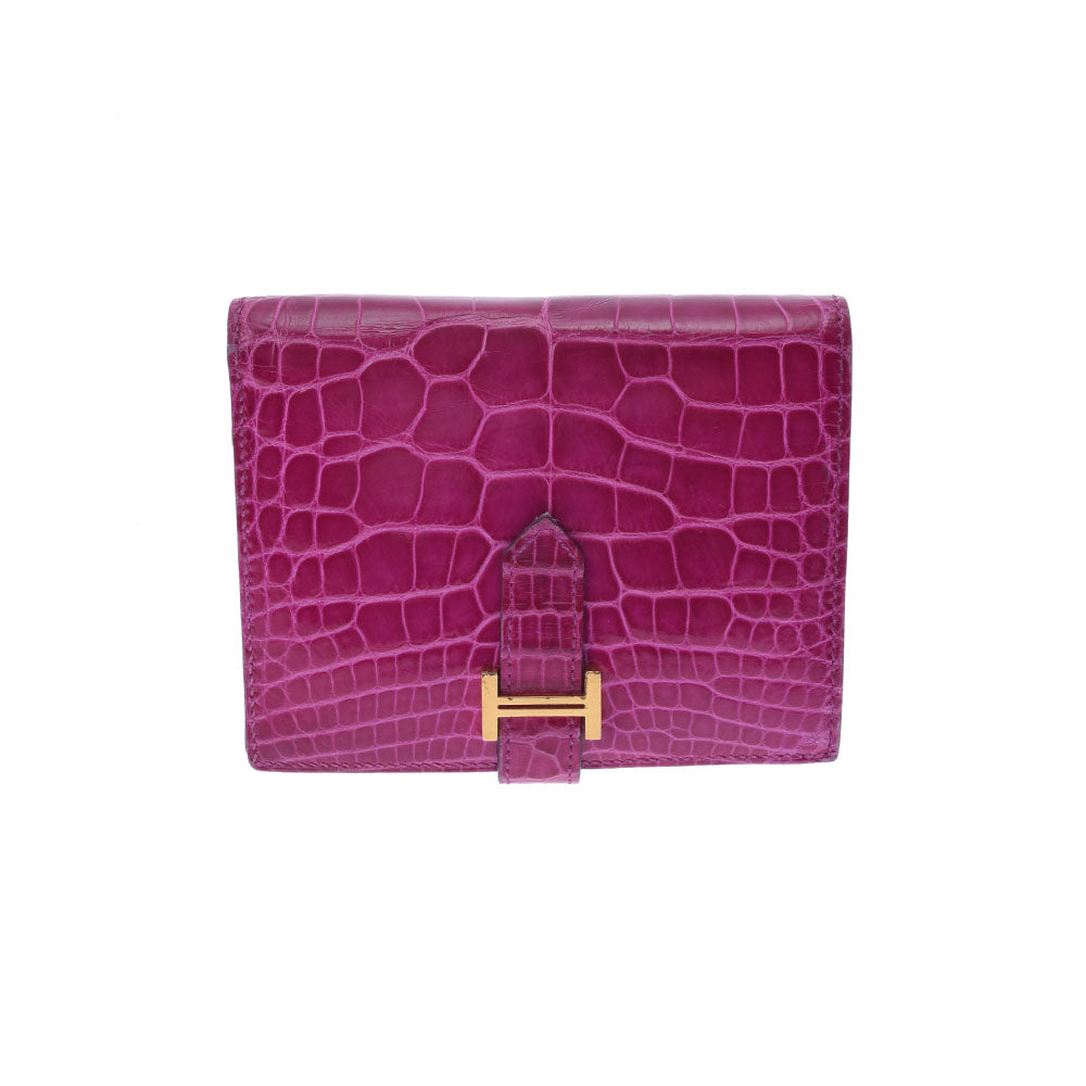 HERMES エルメス ベアンコンパクト ローズシェヘラザード ゴールド金具 A刻印(2017年頃) ユニセックス アリゲーター 二つ折り財布 ABランク 中古 人気・おすすめ|使いやすい・旅行におすすめ セール中 全国発送 国内発送対応 HERMES エルメス ベアンコンパクト ローズシェヘラザード ゴールド金具 A刻印(2017年頃) ユニセックス アリゲーター 二つ折り財布 ABランク 中古 人気・おすすめ|使いやすい・旅行におすすめ セール中 全国発送 国内発送対応