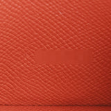 HERMES エルメス ベアンスフレ  ルージュカザック/フラミンゴ シルバー金具 R刻印(2014年頃) レディース ヴォーエプソン 長財布 Bランク 中古 銀蔵