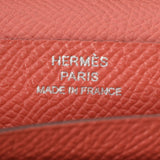 HERMES エルメス ベアンスフレ  ルージュカザック/フラミンゴ シルバー金具 R刻印(2014年頃) レディース ヴォーエプソン 長財布 Bランク 中古 銀蔵