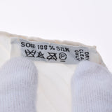 HERMES エルメス プリーツスカーフ 植物柄 白/緑 レディース シルク100％ スカーフ Aランク 中古 銀蔵