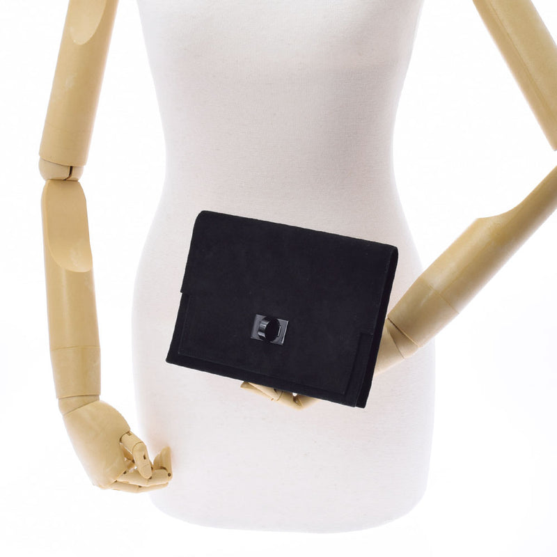 HERMES エルメス 黒 レディース ドブリス クラッチバッグ Aランク 中古 銀蔵