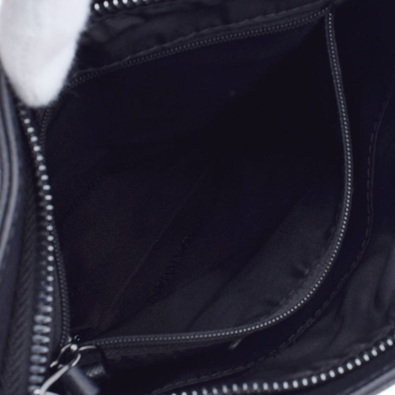 EMPORIO ARMANI エンポリオ・アルマーニ スモールフラット メッセンジャー 黒 Y4M185-Y154J メンズ ポリエステル ショルダーバッグ Aランク 中古 銀蔵