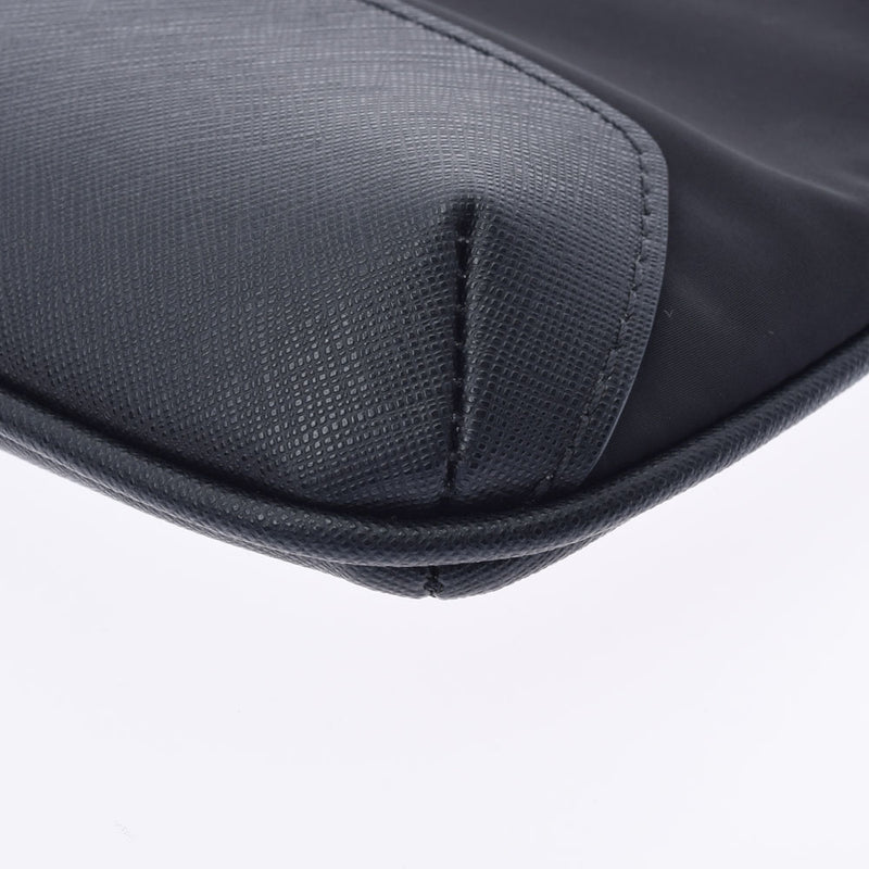 EMPORIO ARMANI エンポリオ・アルマーニ スモールフラット メッセンジャー 黒 Y4M185-Y154J メンズ ポリエステル ショルダーバッグ Aランク 中古 銀蔵