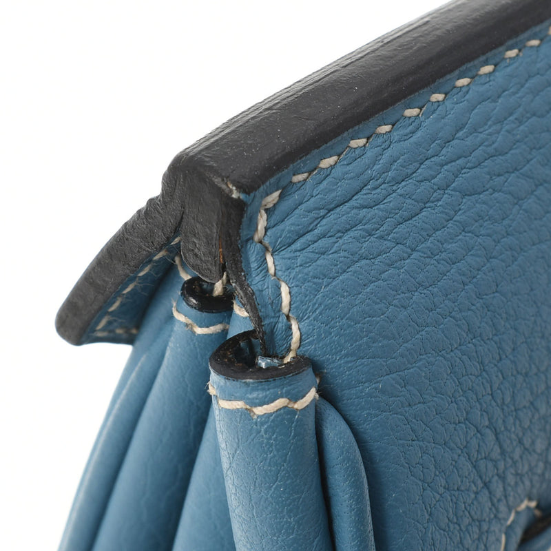 HERMES エルメス バーキン35 ブルージーン シルバー金具 □G刻印(2003年頃) ユニセックス トリヨンクレマンス ハンドバッグ ABランク 中古 銀蔵