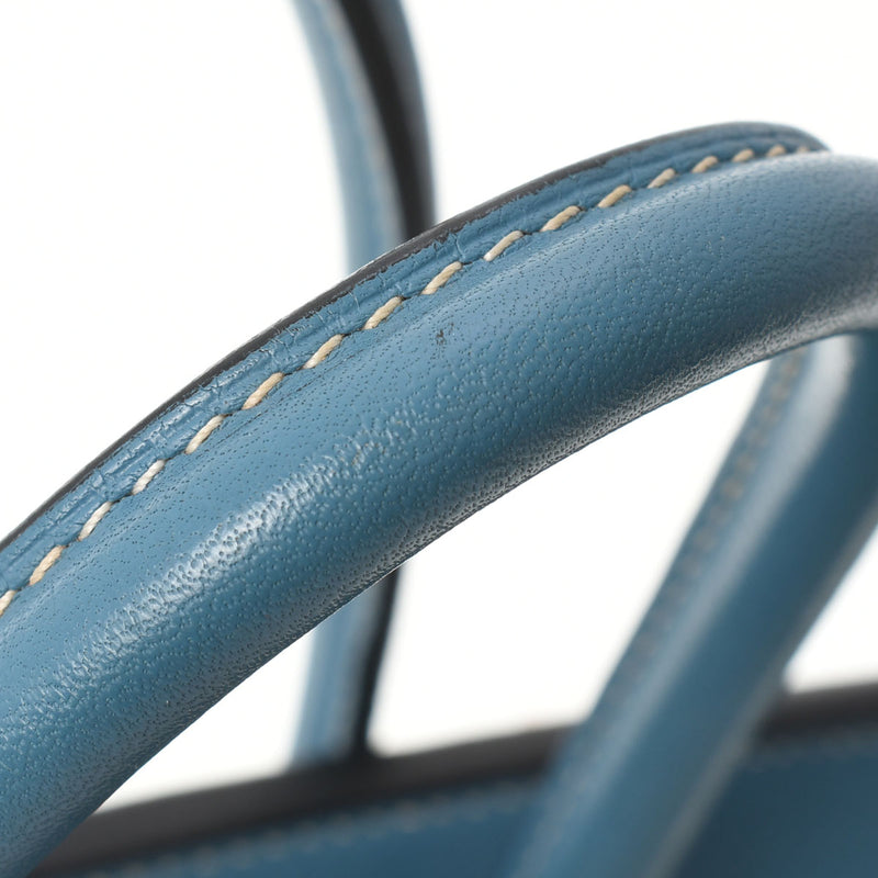 HERMES エルメス バーキン35 ブルージーン シルバー金具 □G刻印(2003年頃) ユニセックス トリヨンクレマンス ハンドバッグ ABランク 中古 銀蔵