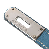 HERMES エルメス バーキン35 ブルージーン シルバー金具 □G刻印(2003年頃) ユニセックス トリヨンクレマンス ハンドバッグ ABランク 中古 銀蔵