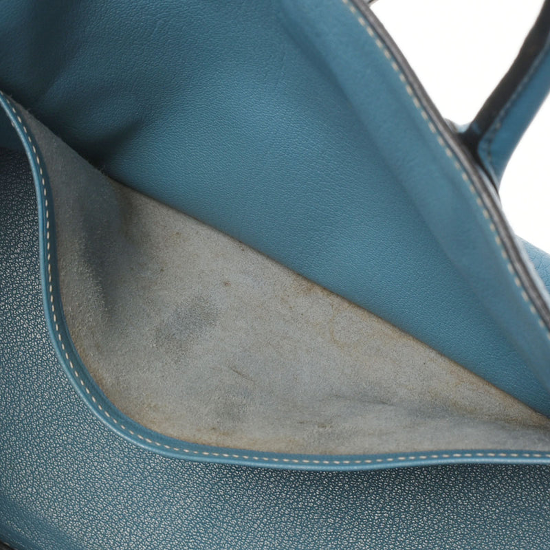 HERMES エルメス バーキン35 ブルージーン シルバー金具 □G刻印(2003年頃) ユニセックス トリヨンクレマンス ハンドバッグ ABランク 中古 銀蔵