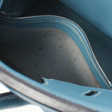 HERMES エルメス バーキン35 ブルージーン シルバー金具 □G刻印(2003年頃) ユニセックス トリヨンクレマンス ハンドバッグ ABランク 中古 銀蔵