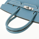 HERMES エルメス バーキン35 ブルージーン シルバー金具 □G刻印(2003年頃) ユニセックス トリヨンクレマンス ハンドバッグ ABランク 中古 銀蔵