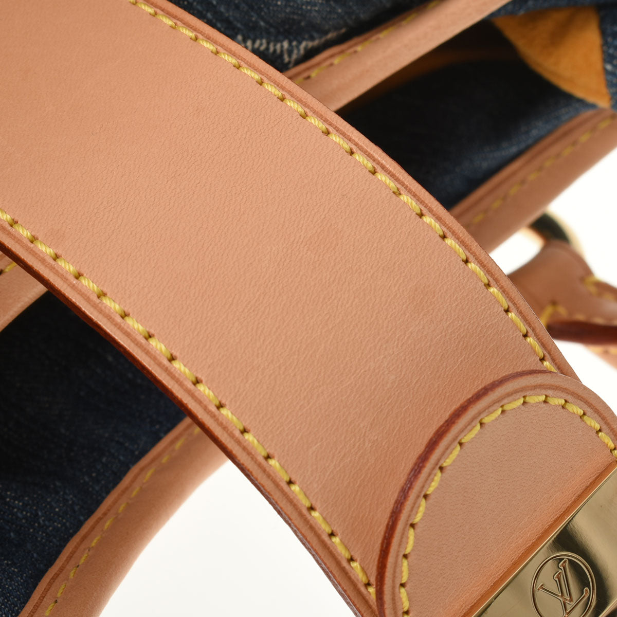 美品Louis Vuitton デニム ハンドバッグプリーティM95020 ルイヴィトンプリーティ 14146 青 レディース デニム ハンドバッグ
