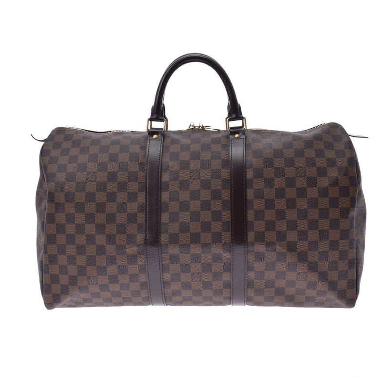 LOUIS VUITTON ルイヴィトン ダミエ キーポル50 ブラウン N41427 ユニセックス ダミエキャンバス ボストンバッグ ABランク 中古 銀蔵