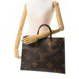 LOUIS VUITTON ルイヴィトン モノグラム ジャイアント オンザゴー GM 旧型 ブラウン M44576 ユニセックス モノグラムキャンバス 2WAYバッグ ABランク 中古 銀蔵