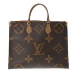 LOUIS VUITTON ルイヴィトン モノグラム ジャイアント オンザゴー GM 旧型 ブラウン M44576 ユニセックス モノグラムキャンバス 2WAYバッグ ABランク 中古 銀蔵