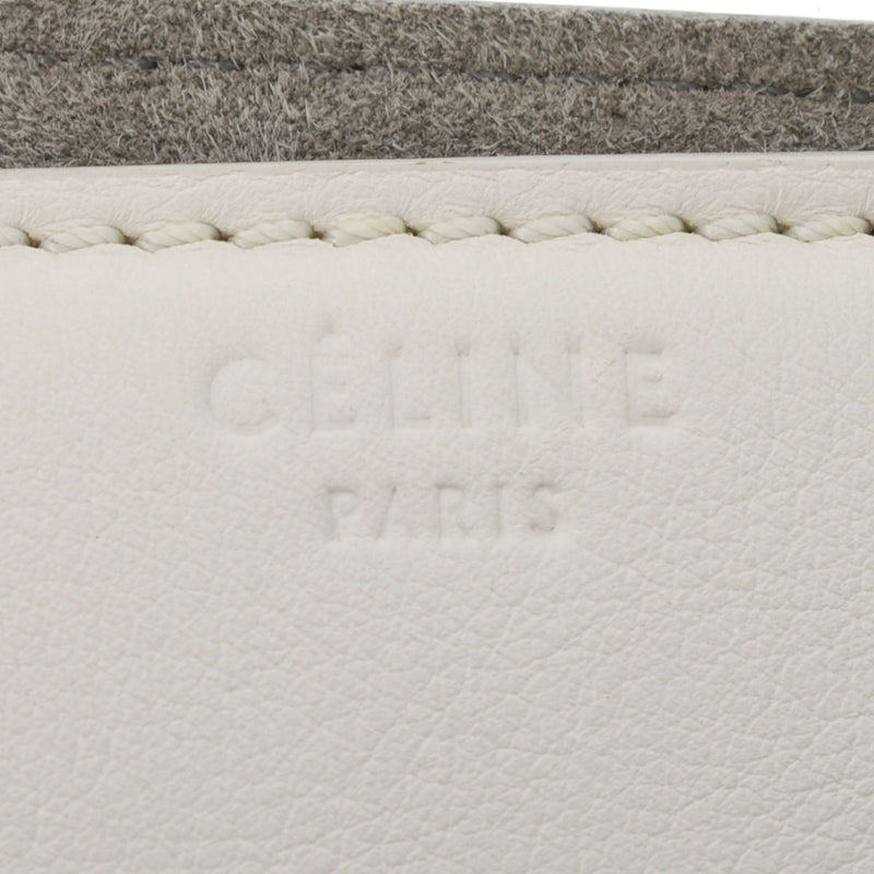 CELINE セリーヌ ラゲージ スモールスクエア ファントム 白 169953LCA01BC レディース カーフ ハンドバッグ ABランク 中古 銀蔵