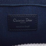 CHRISTIAN DIOR クリスチャンディオール トラベル オブリーク バニティ 青 レディース キャンバス ハンドバッグ ABランク 中古 銀蔵