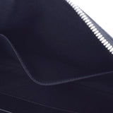 BERLUTI ベルルッティ NINO シグネチャー 黒/青 メンズ カーフ PVC クラッチバッグ Bランク 中古 銀蔵