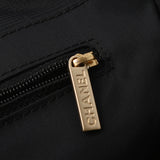 CHANEL シャネル ニュートラベルライン トートMM 黒 レディース ナイロン レザー ハンドバッグ ABランク 中古 銀蔵