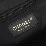 CHANEL シャネル ニュートラベルライン トートMM 黒 レディース ナイロン レザー ハンドバッグ ABランク 中古 銀蔵