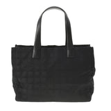 CHANEL シャネル ニュートラベルライン トートMM 黒 レディース ナイロン レザー ハンドバッグ ABランク 中古 銀蔵