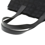CHANEL シャネル ニュートラベルライン トートMM 黒 レディース ナイロン レザー ハンドバッグ ABランク 中古 銀蔵