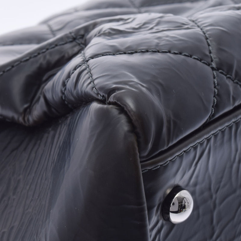 CHANEL シャネル マトラッセ チェーントート グレー レディース  コーティングレザー ショルダーバッグ Bランク 中古 銀蔵