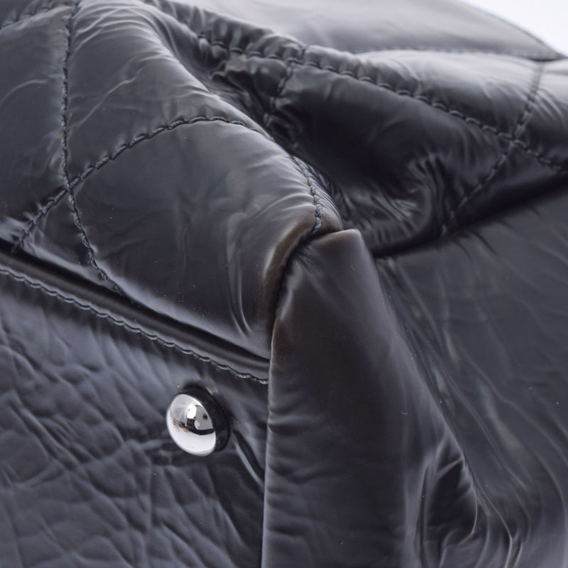 CHANEL シャネル マトラッセ チェーントート グレー レディース  コーティングレザー ショルダーバッグ Bランク 中古 銀蔵