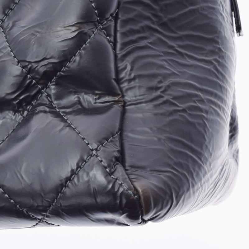 CHANEL シャネル マトラッセ チェーントート グレー レディース  コーティングレザー ショルダーバッグ Bランク 中古 銀蔵