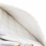 CHANEL シャネル ワイルドステッチ チェーントート ホワイト レディース ラムスキン ショルダーバッグ Bランク 中古 銀蔵