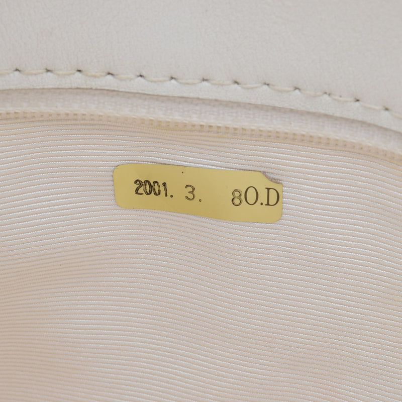 CHANEL シャネル ワイルドステッチ チェーントート ホワイト レディース ラムスキン ショルダーバッグ Bランク 中古 銀蔵