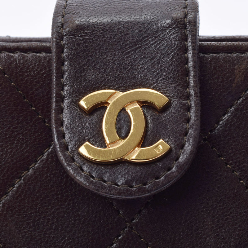 CHANEL シャネル マトラッセ チェーンショルダー 茶 ゴールド金具 レディース ラムスキン ショルダーバッグ Bランク 中古 銀蔵