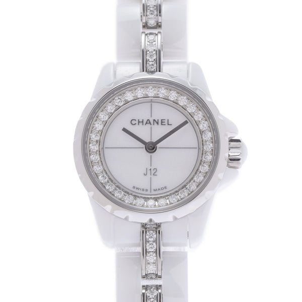 CHANEL シャネル J12 XS 19mm H5238 レディース 白セラミック/SS 腕時計 クオーツ 白文字盤 Aランク 中古 銀蔵