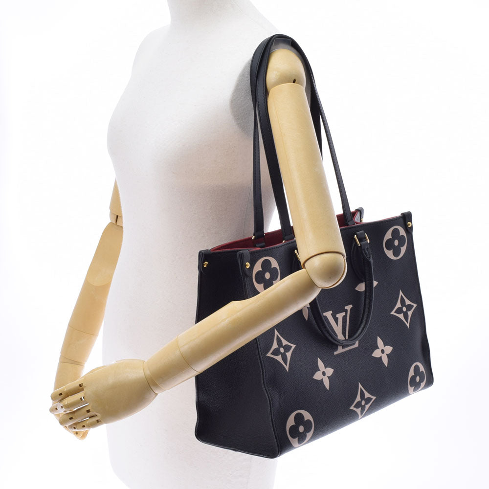 ルイヴィトンアンプラント オンザゴーMM 2WAY 14145 黒/ベージュ レディース グレインレザー トートバッグ M45495 LOUIS  VUITTON 中古 – 銀蔵オンライン