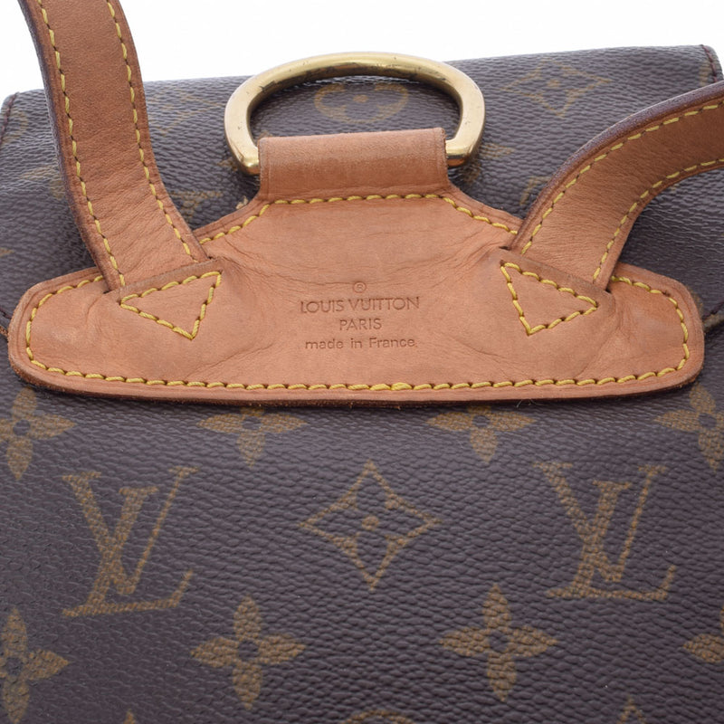 LOUIS VUITTON ルイヴィトン モノグラム モンスリ MM ブラウン M51136 ユニセックス モノグラムキャンバス リュック・デイパック Bランク 中古 銀蔵