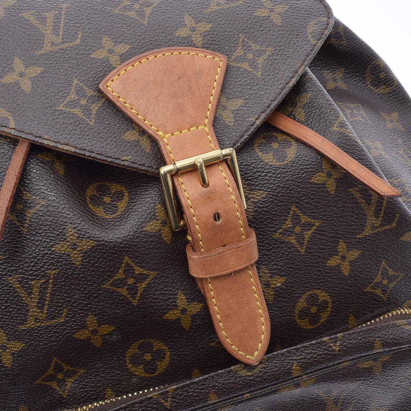 LOUIS VUITTON ルイヴィトン モノグラム モンスリ GM ブラウン M51135 レディース モノグラムキャンバス リュック・デイパック Bランク 中古 銀蔵