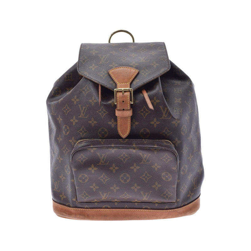 LOUIS VUITTON ルイヴィトン モノグラム モンスリ GM ブラウン M51135 レディース モノグラムキャンバス リュック・デイパック Bランク 中古 銀蔵