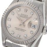 ROLEX ロレックス デイトジャスト 10Pダイヤ 69174G レディース SS 腕時計 自動巻き シルバー文字盤 Aランク 中古 銀蔵