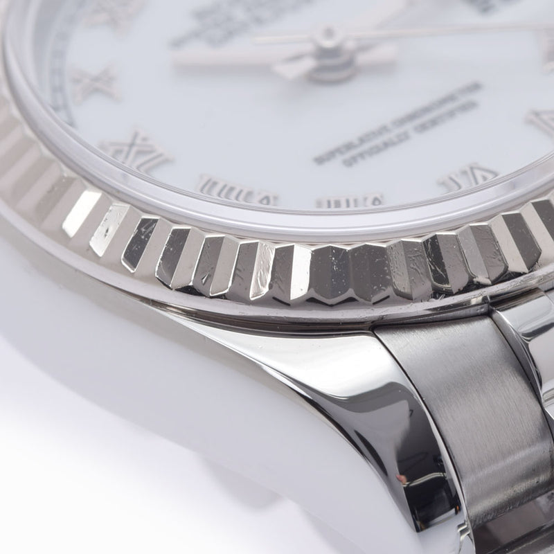 ROLEX ロレックス デイトジャスト 179174 レディース SS/WG 腕時計 自動巻き ホワイトローマン文字盤 Aランク 中古 銀蔵