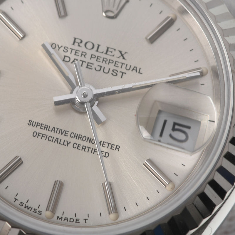 ROLEX ロレックス デイトジャスト 69174 レディース SS/WG 腕時計 自動巻き シルバー文字盤 Aランク 中古 銀蔵