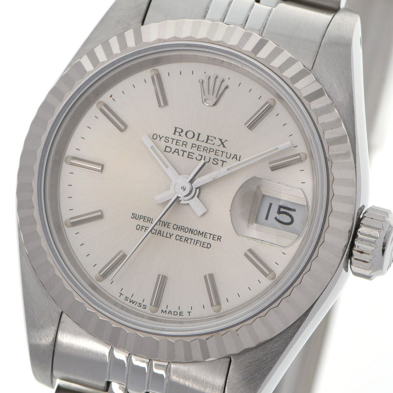 ROLEX ロレックス デイトジャスト 69174 レディース SS/WG 腕時計 自動巻き シルバー文字盤 Aランク 中古 銀蔵