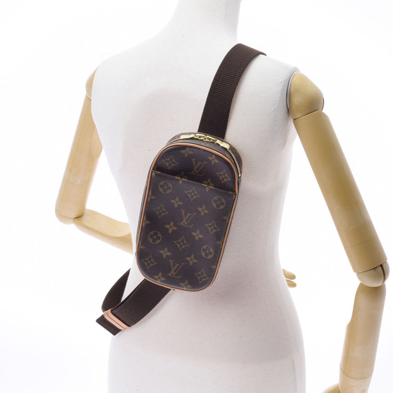 LOUIS VUITTON ルイヴィトン モノグラム ポシェットガンジュ ブラウン M51870 ユニセックス モノグラムキャンバス ボディバッグ Aランク 中古 銀蔵