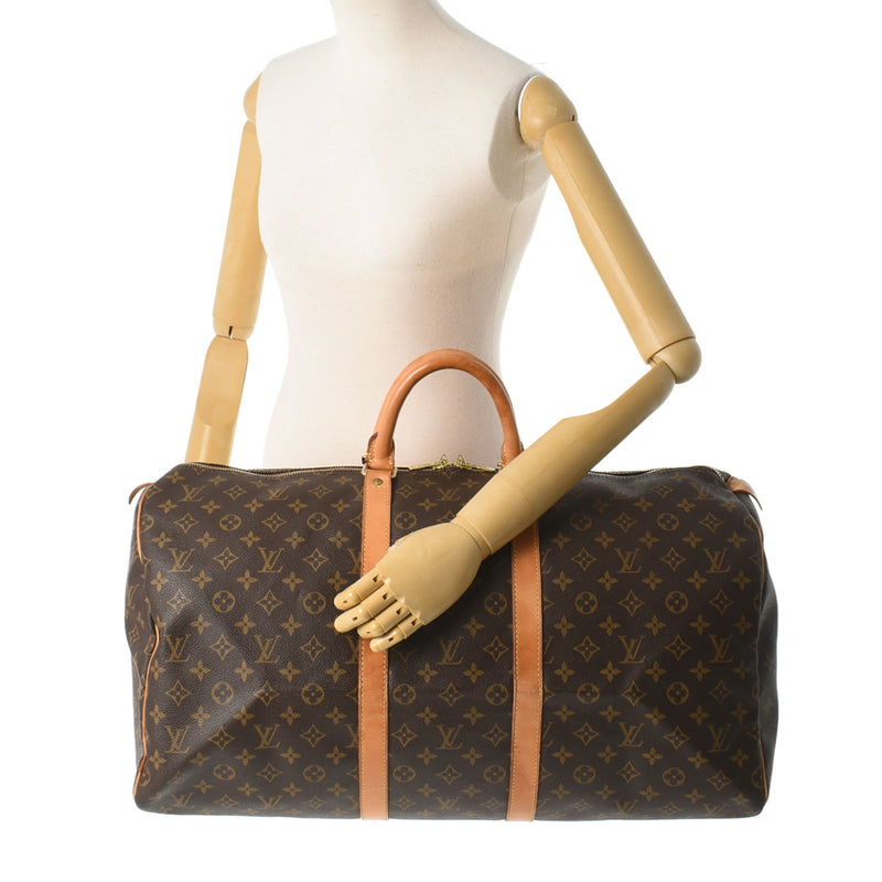 LOUIS VUITTON ルイヴィトン モノグラム キーポル55 ブラウン M41424 ユニセックス モノグラムキャンバス ボストンバッグ Bランク 中古 銀蔵