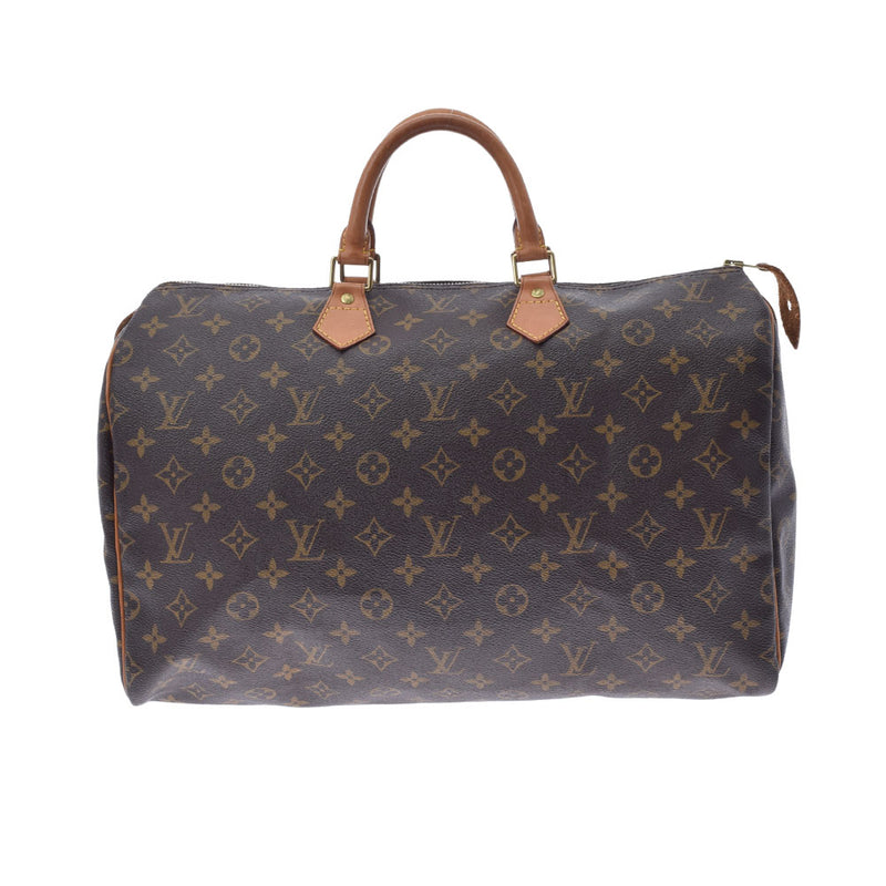 LOUIS VUITTON ルイヴィトン モノグラム スピーディ40 ブラウン M41522 ユニセックス モノグラムキャンバス ハンドバッグ Bランク 中古 銀蔵